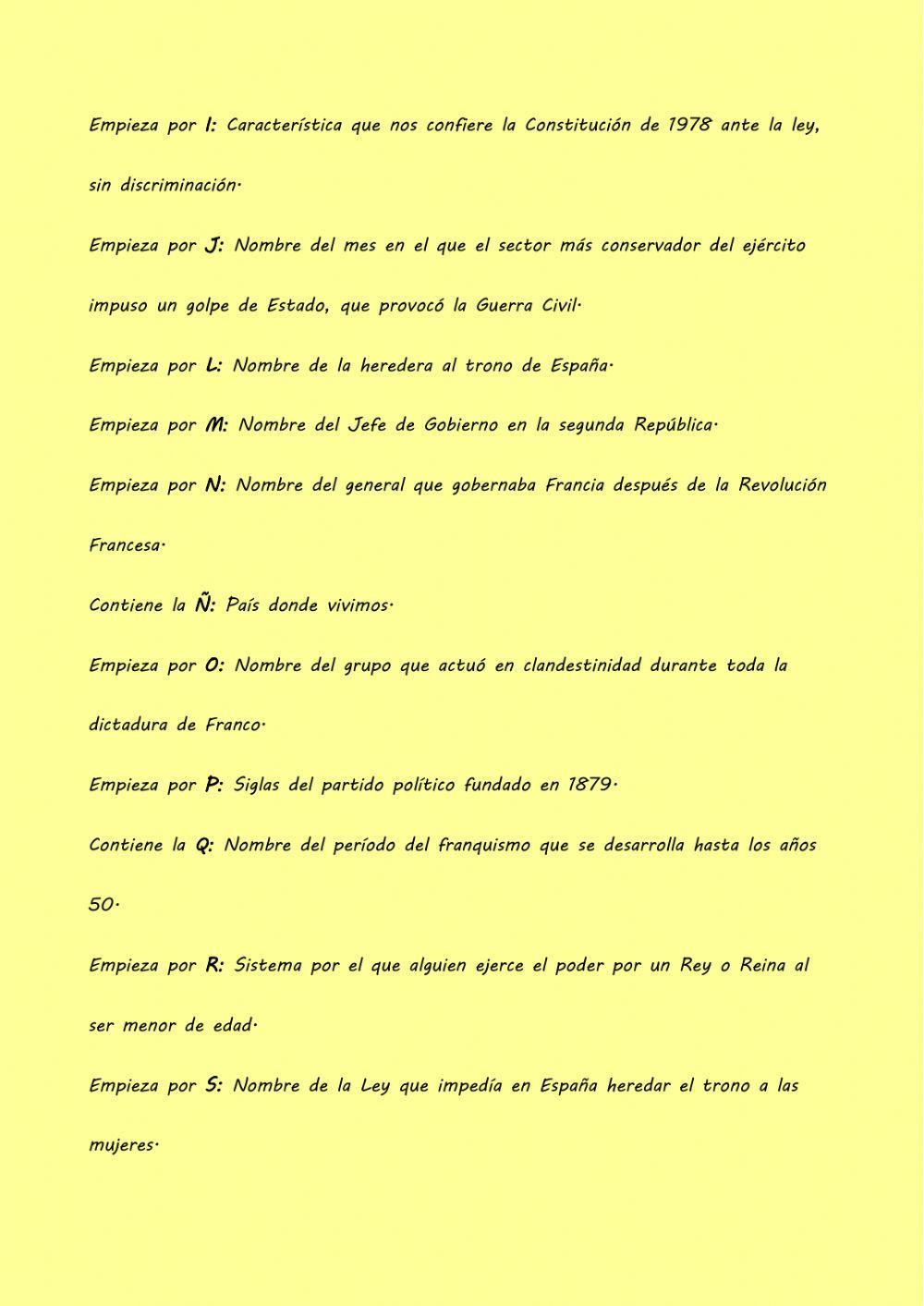 Pasapalabra historia de España