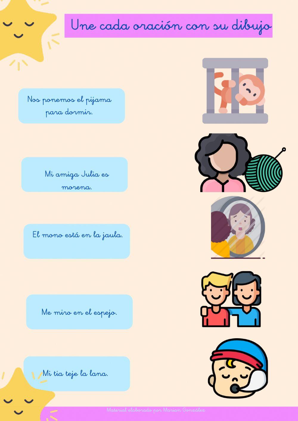 Comprensión de oraciones J