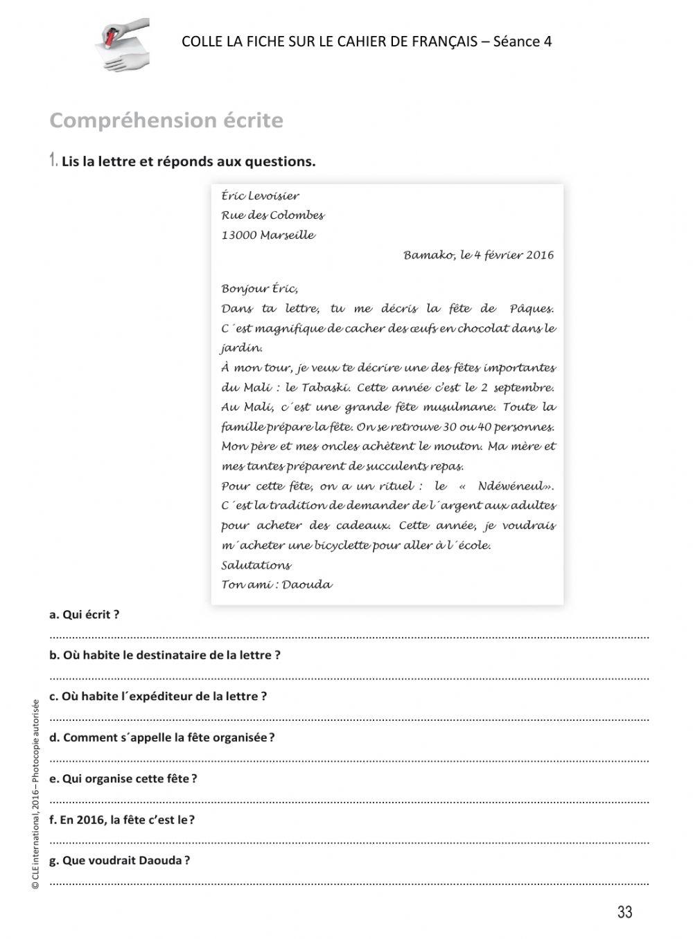 Devoirs FR 1º ESO 8 mai Unité 4