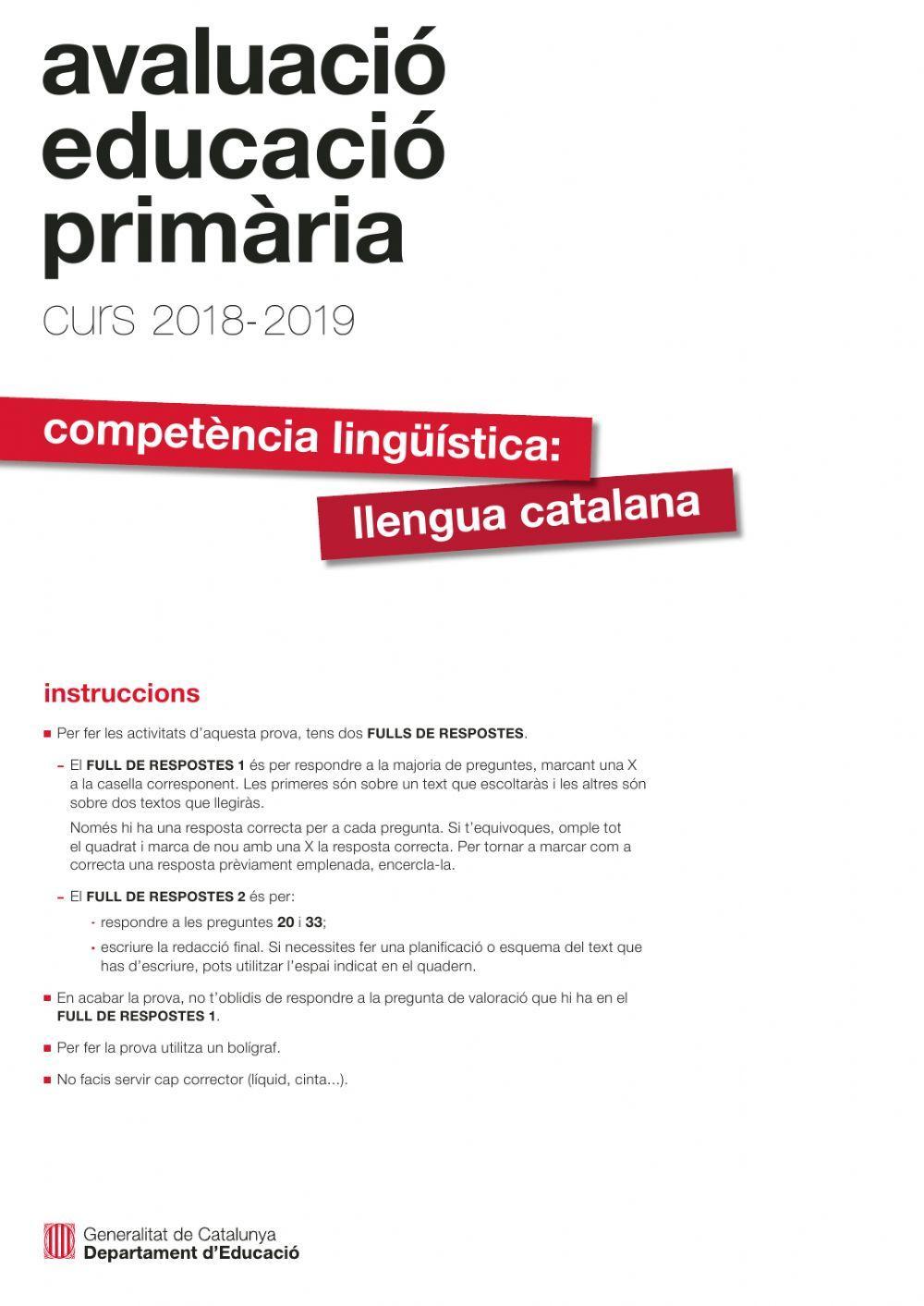 competència lingüística en llengua catalana 