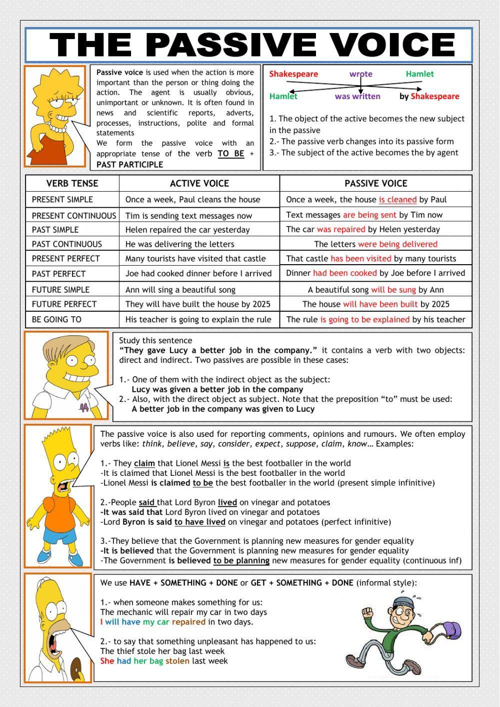 Passive voice. All forms. EBAU-Selectivity exercises