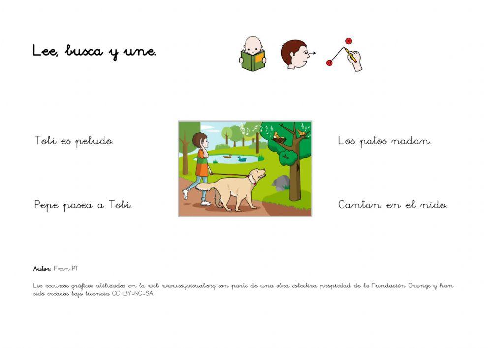 Comprender oraciones 1.