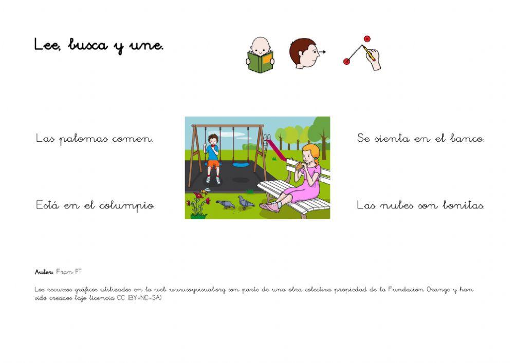 Comprender oraciones 1.