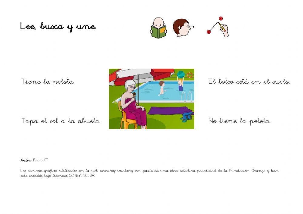 Comprender oraciones 1.