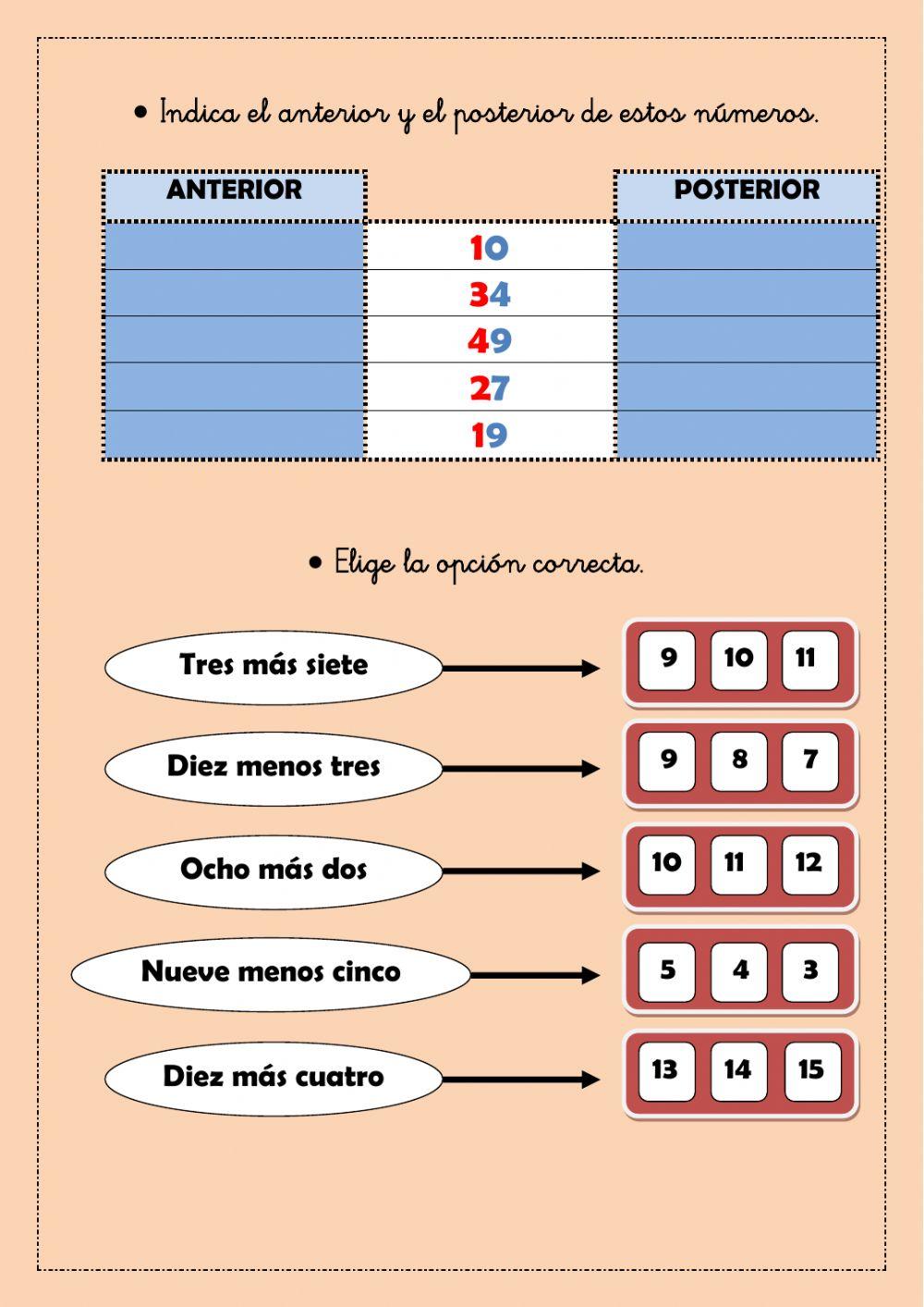 Numeración 1º