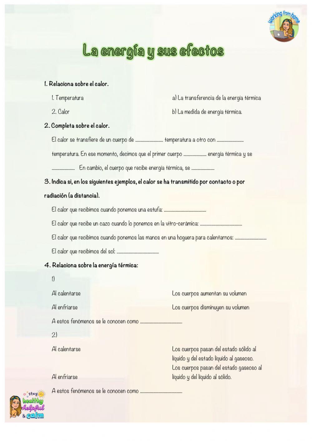 Naturales. La energía y sus efectos