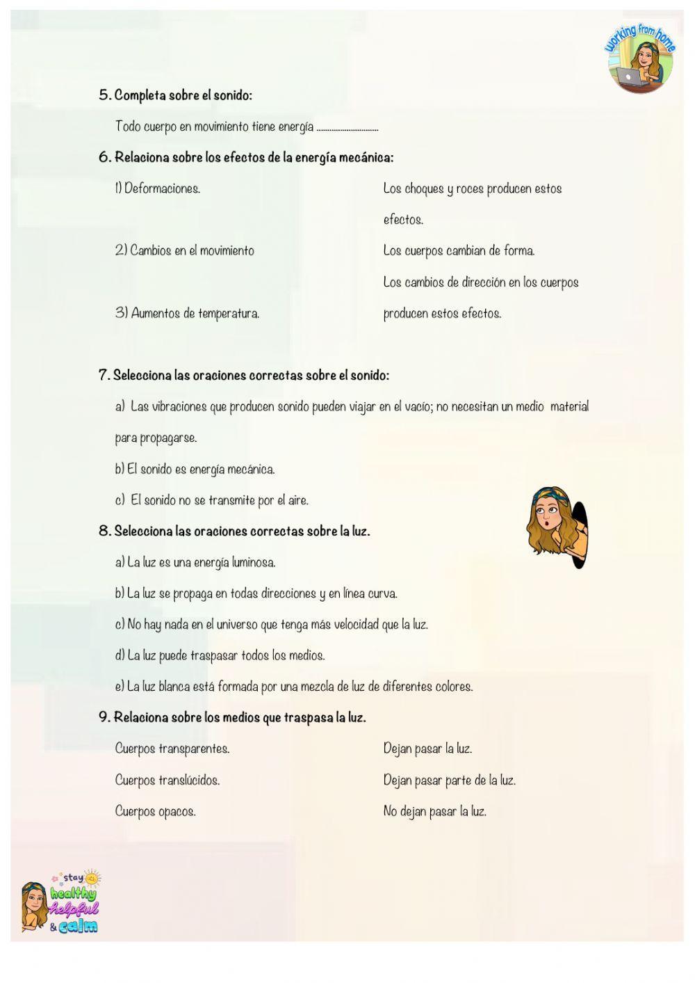 Naturales. La energía y sus efectos