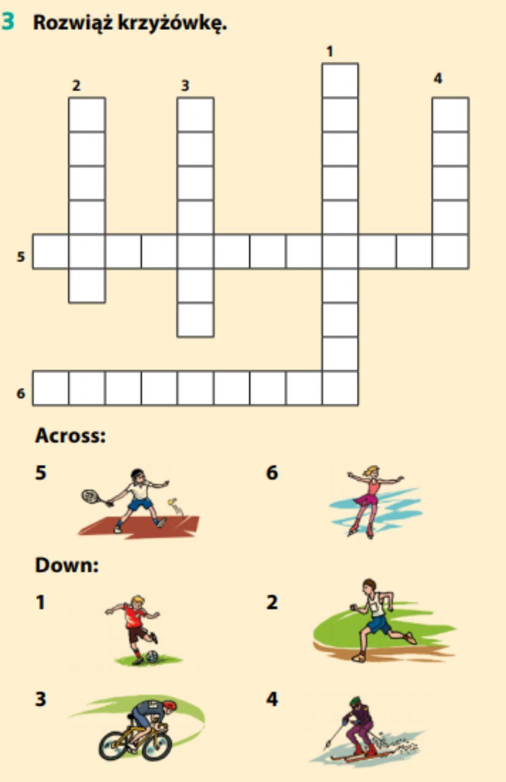 Crossword sport Free Interactive Worksheets 189626