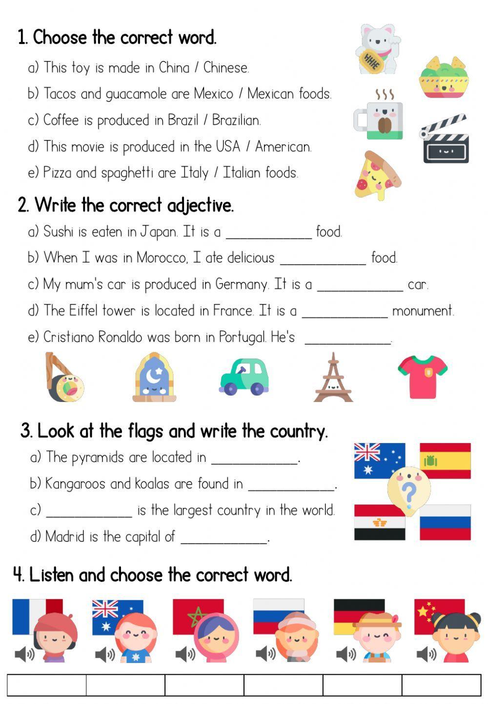 Countries and adjectives