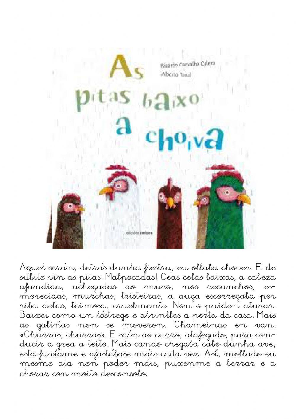 As pitas baixo a choiva