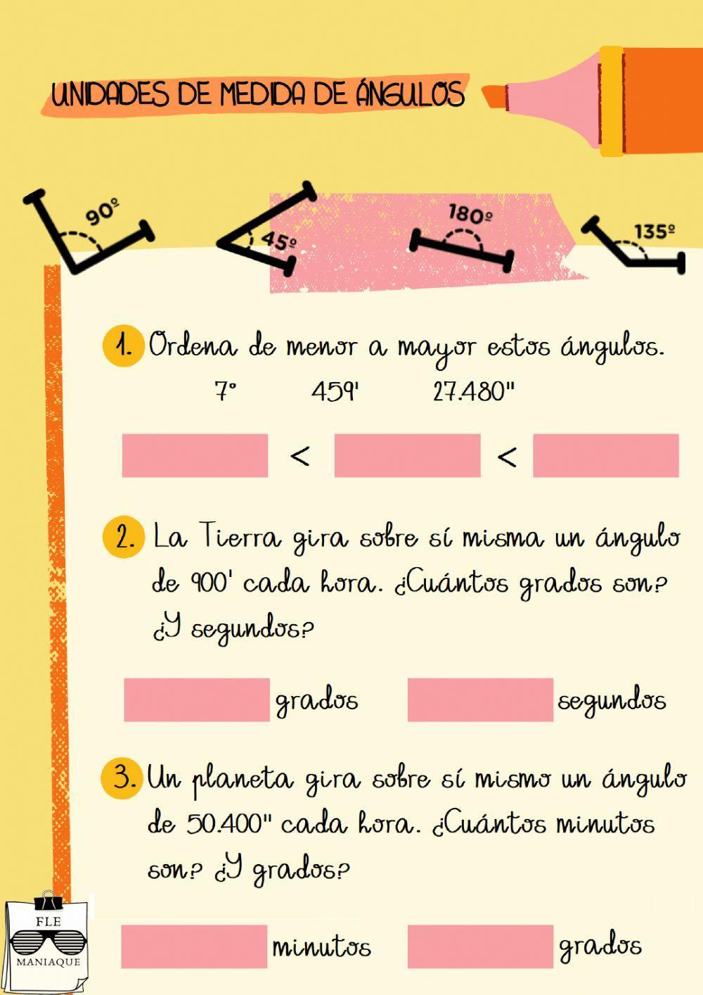 Unidades de medida de ángulos