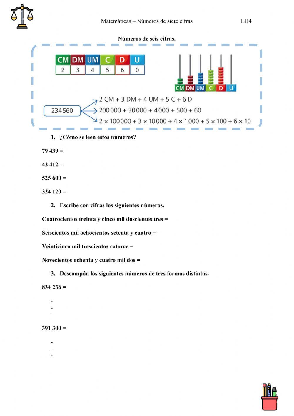Números de siete cifras