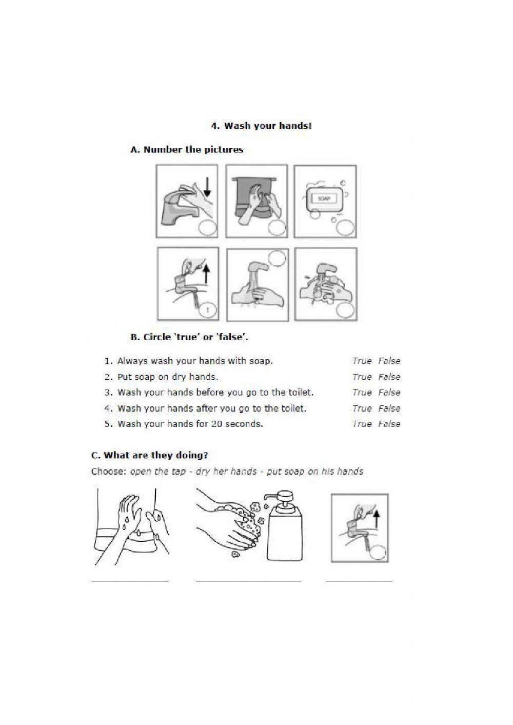 When you are sick. Healthy habits