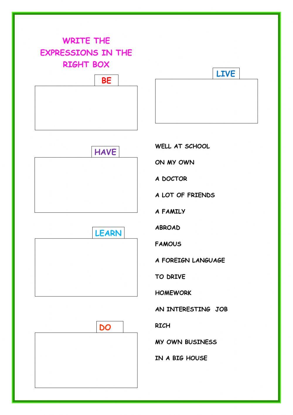 Verb-noun expressions