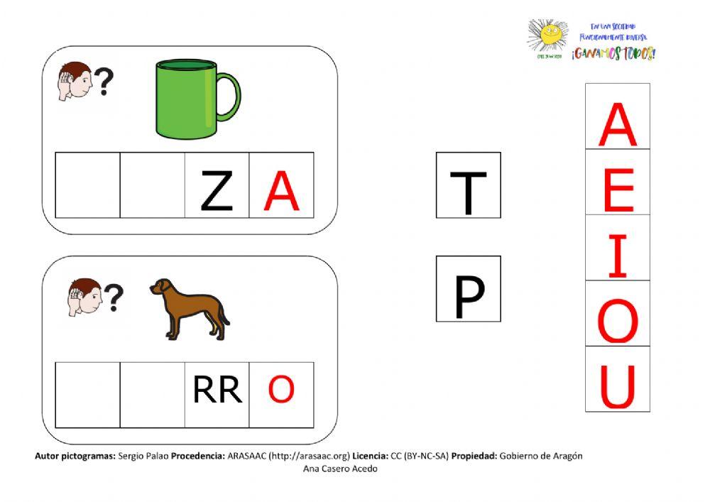 Completar formando la sílaba 2