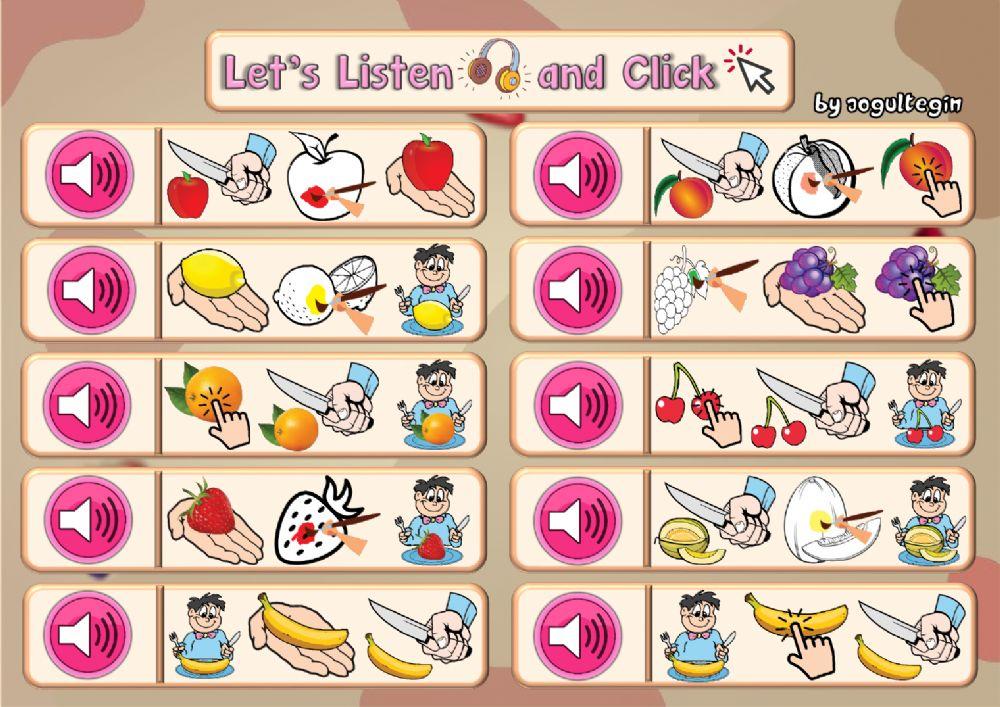 2.9. Fruits - Let's Listen and Click 2