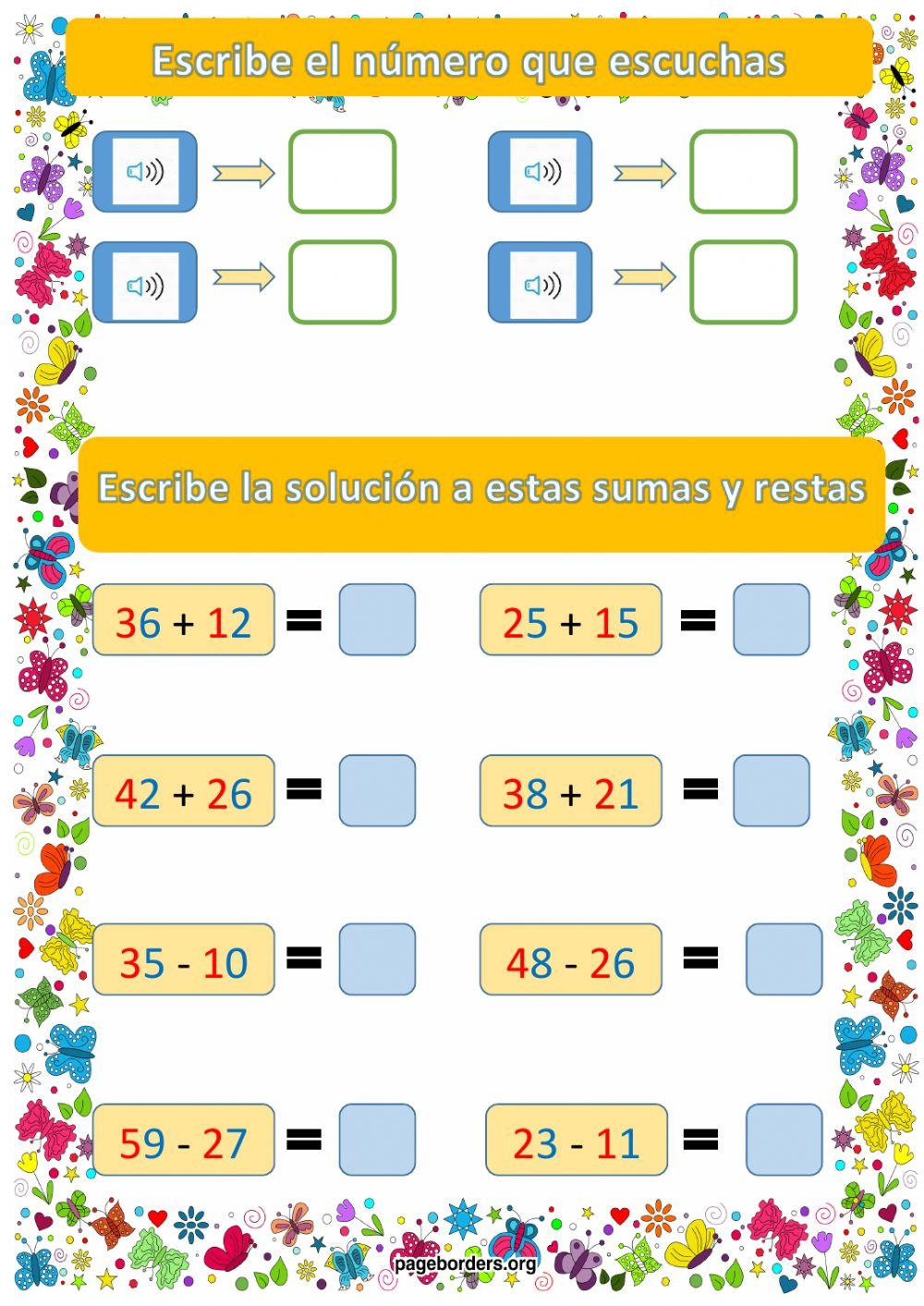 Escucha  los numeros