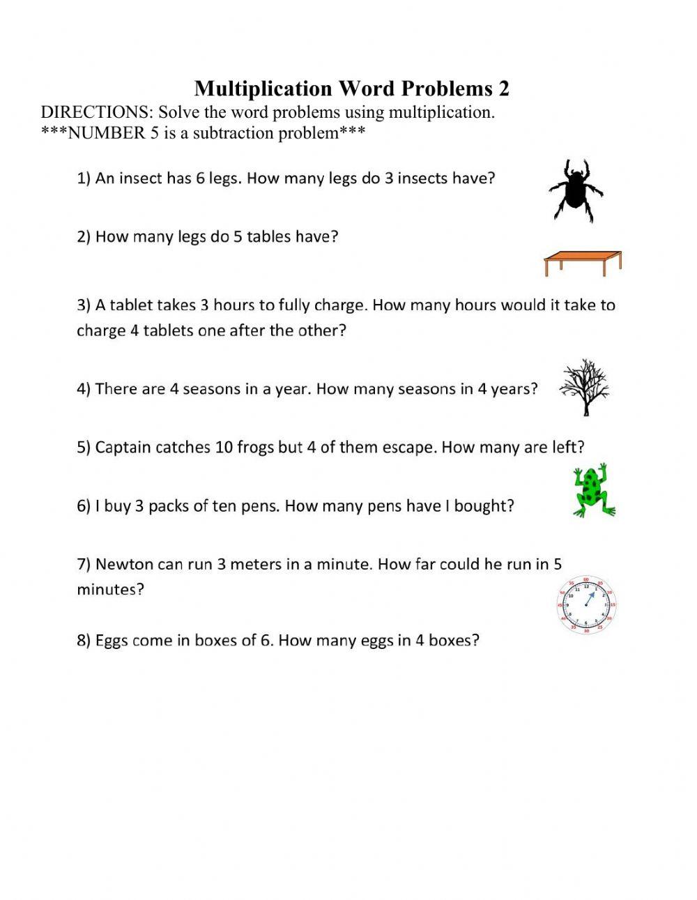 MA2-Monday (Multiplication Word Problems 2)