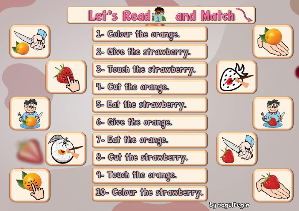 2.9. Fruits - Let's Read and Match 2