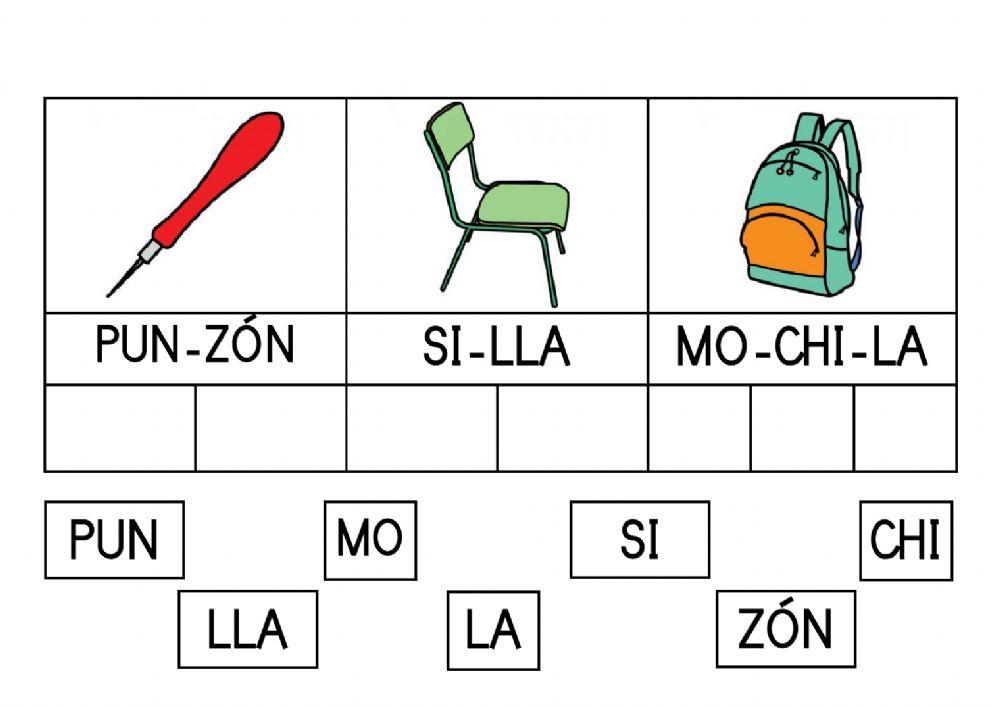 Lectura silábica -El colegio-.