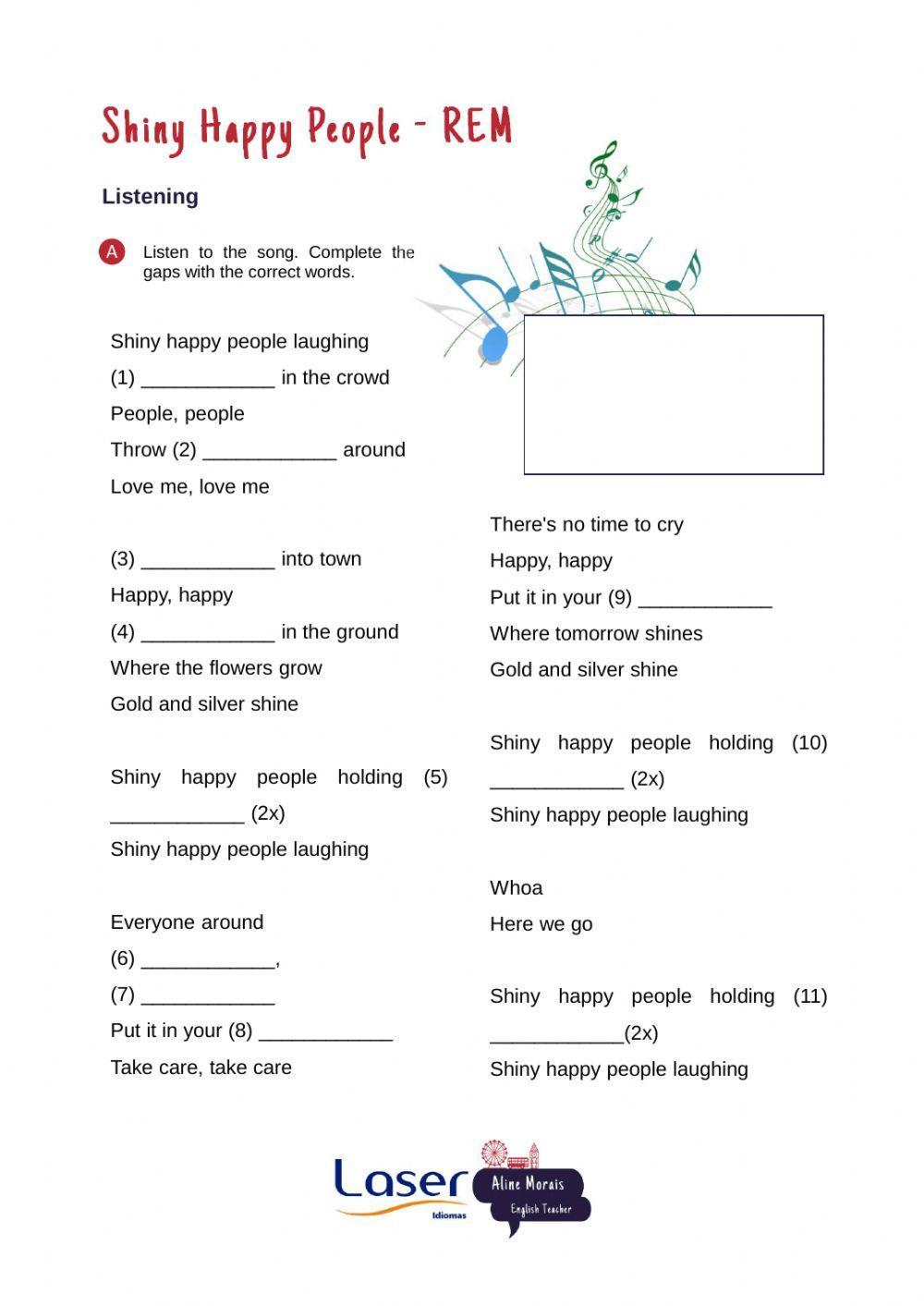 Song Shiny Happy People REM 1451 Aline Mesquita de