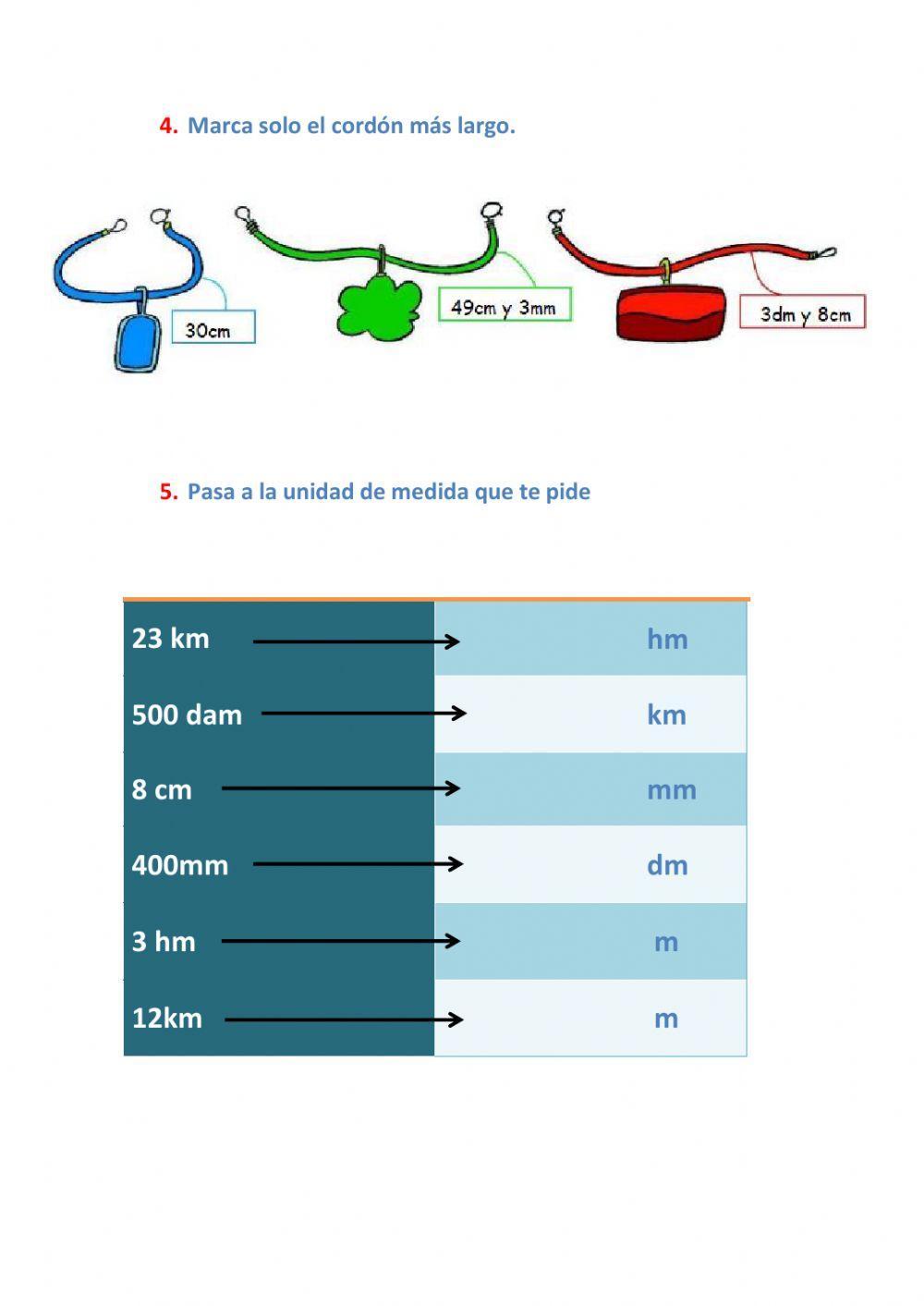Las unidades de longitud
