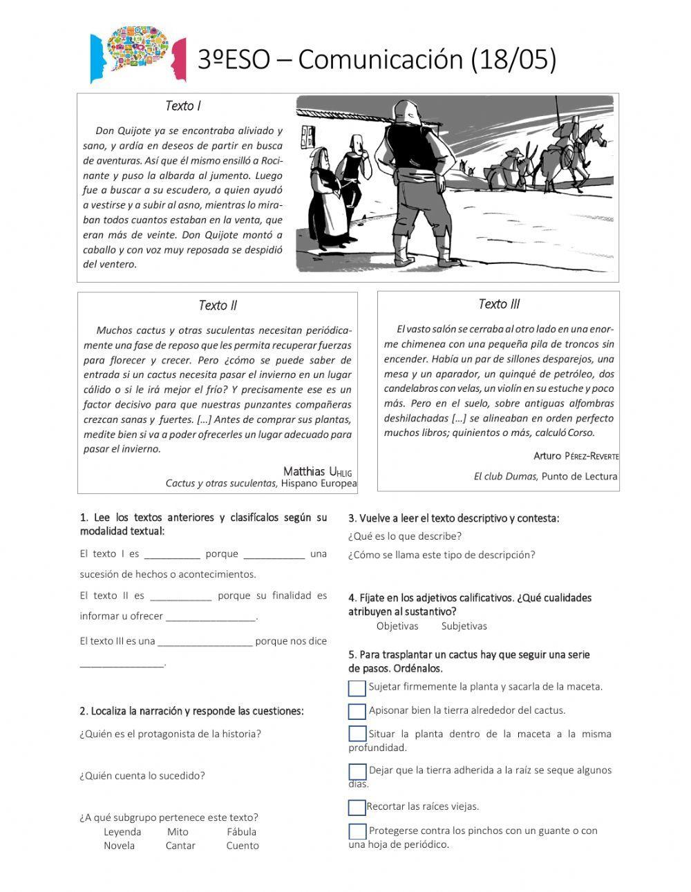 El texto descriptivo El texto descriptivo