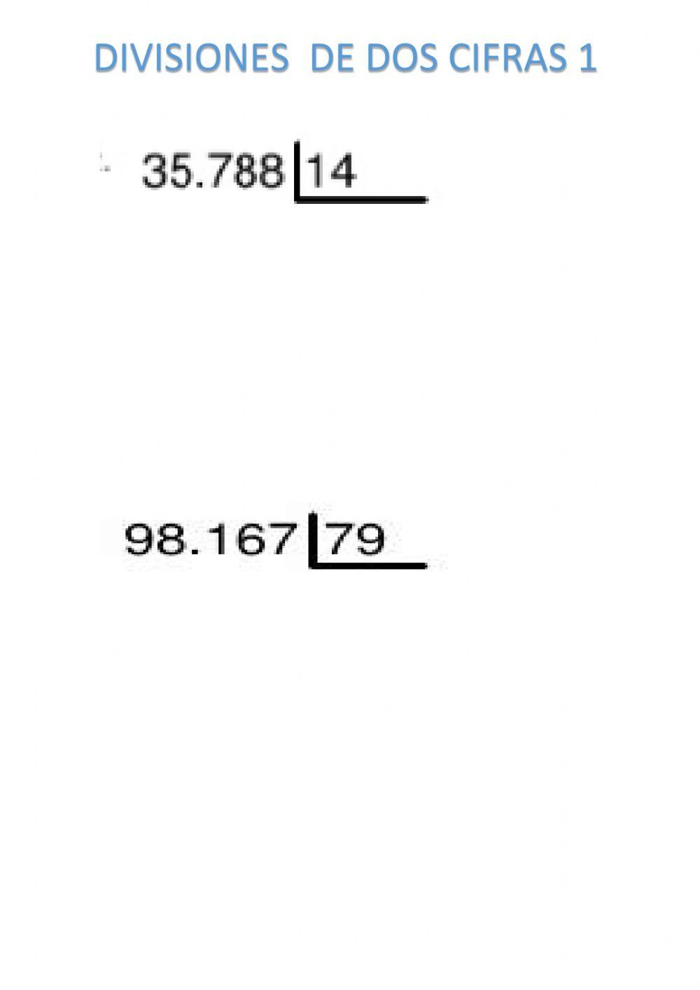 Divisiones de dos cifras 1