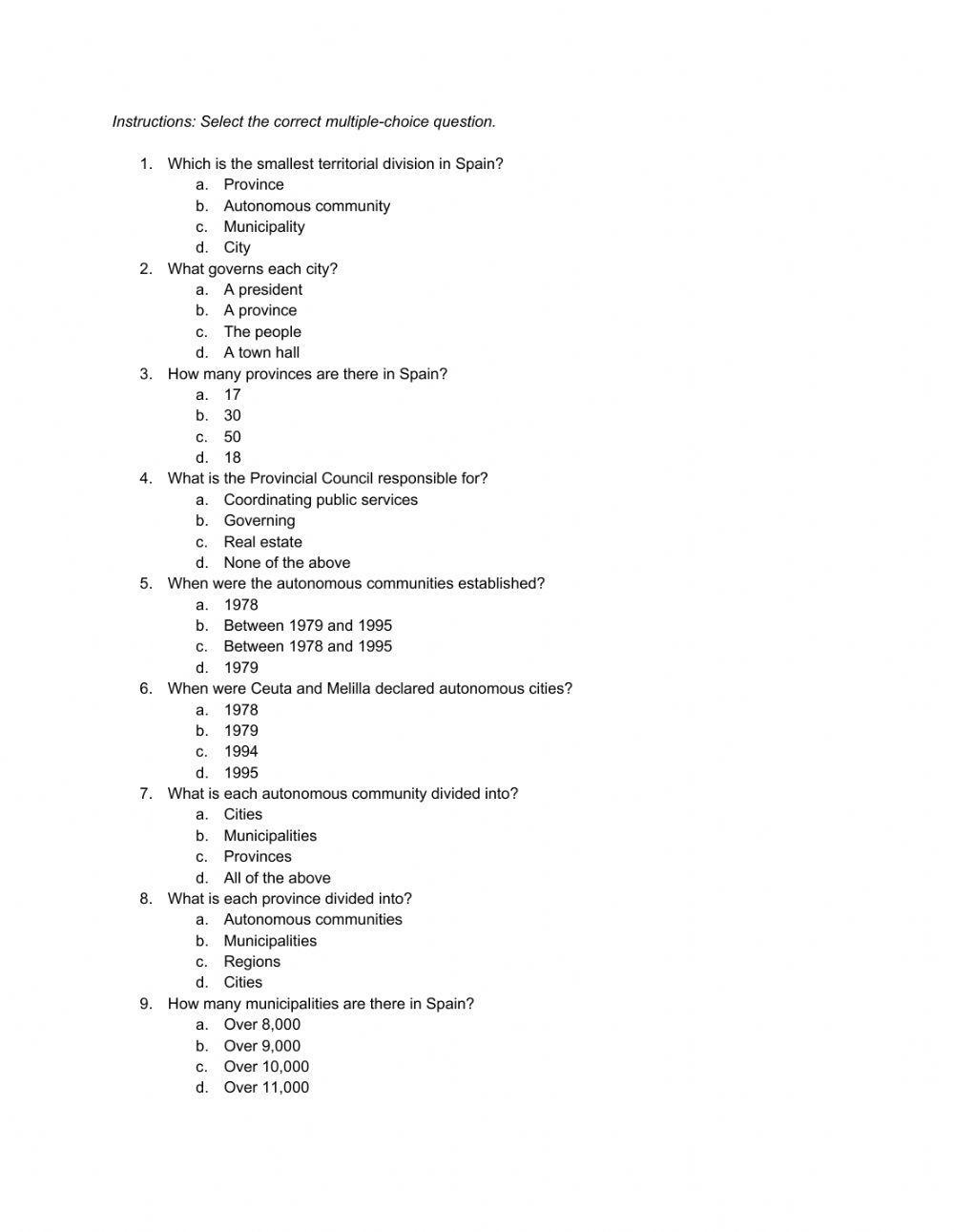 Social Science 6th Grade ESL