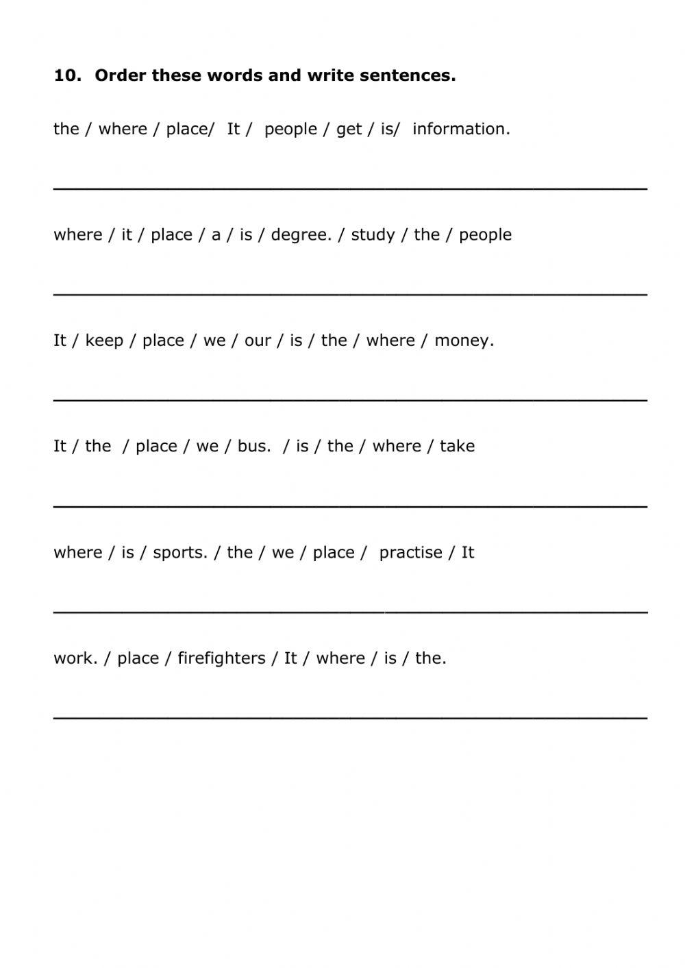 Relative pronoun where II