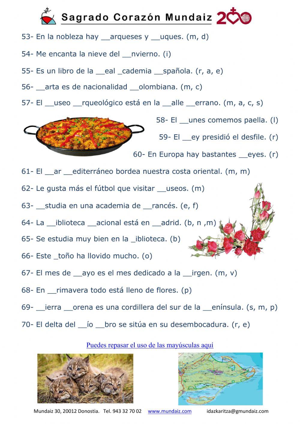 Uso de las mayúsculas II