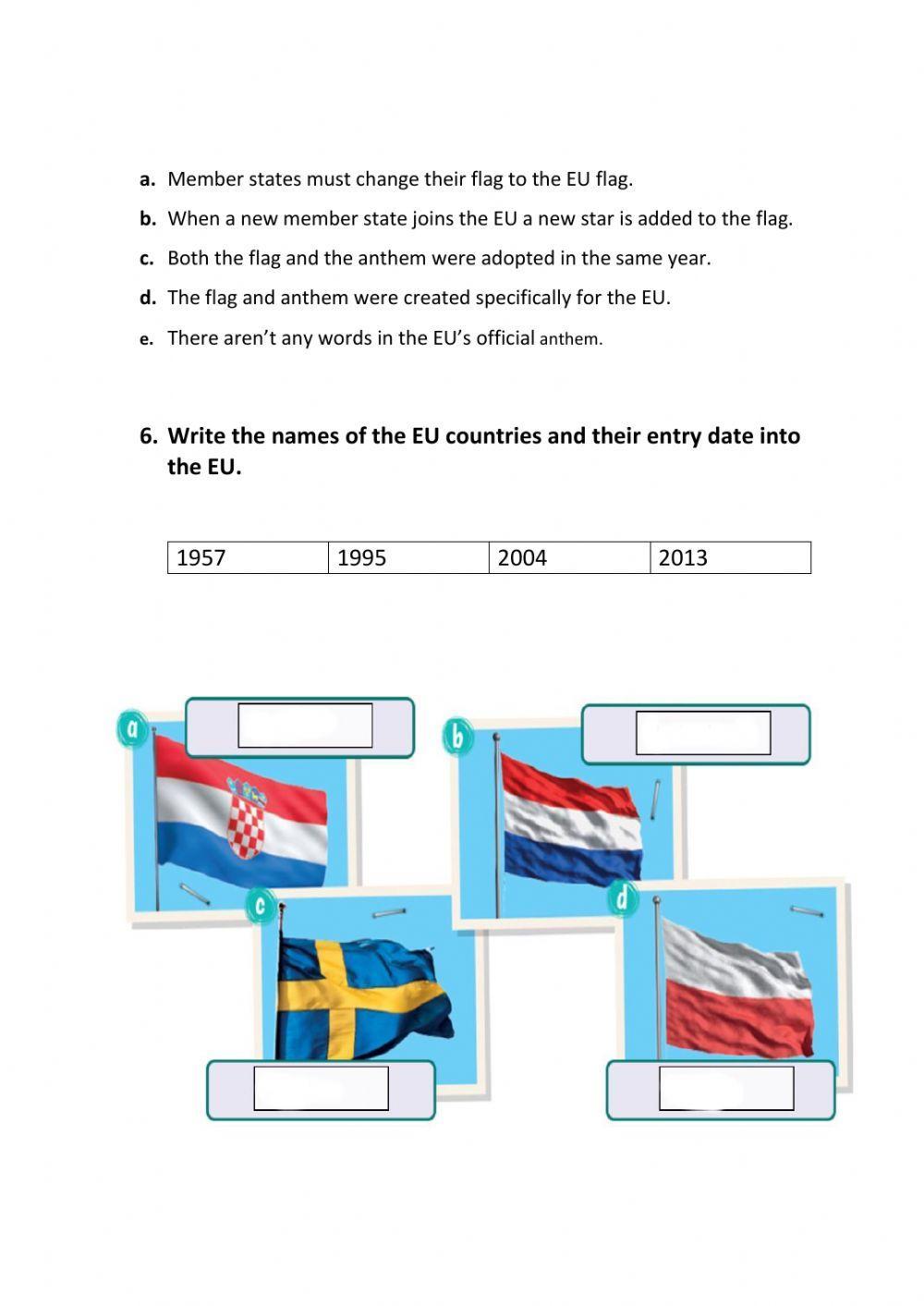 6th grade sociales unit 6 - The European Union
