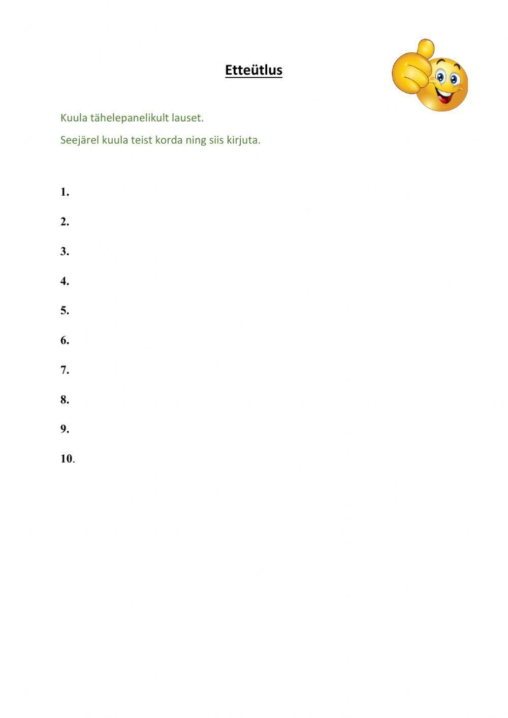 Eesti keele etteütlus