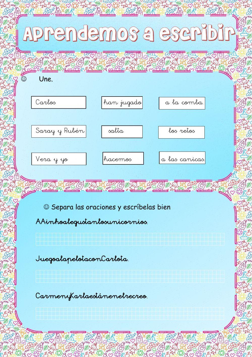 Aprendemos a escribir Aprendemos a escribir