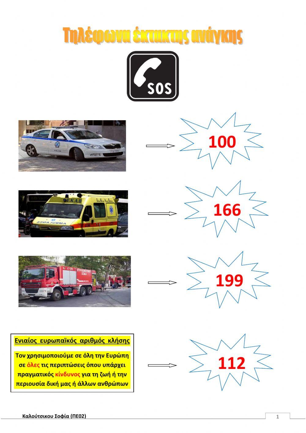 Τηλέφωνα έκτακτης ανάγκης