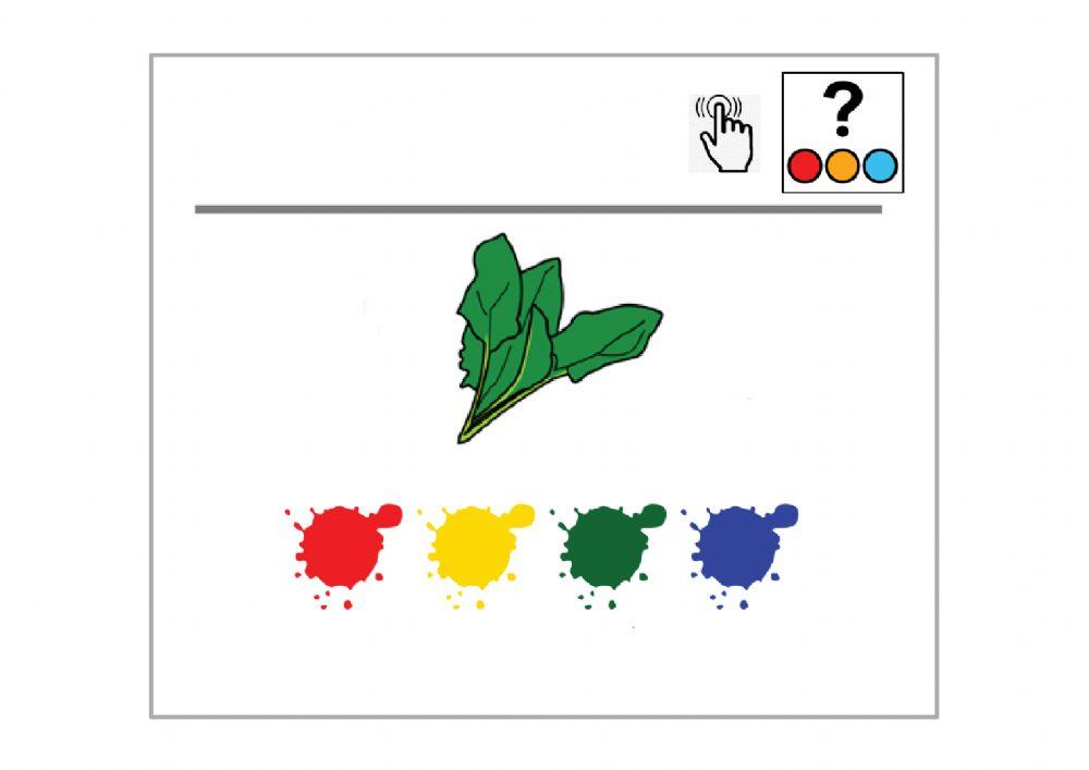 ¿De qué color es la verdura?