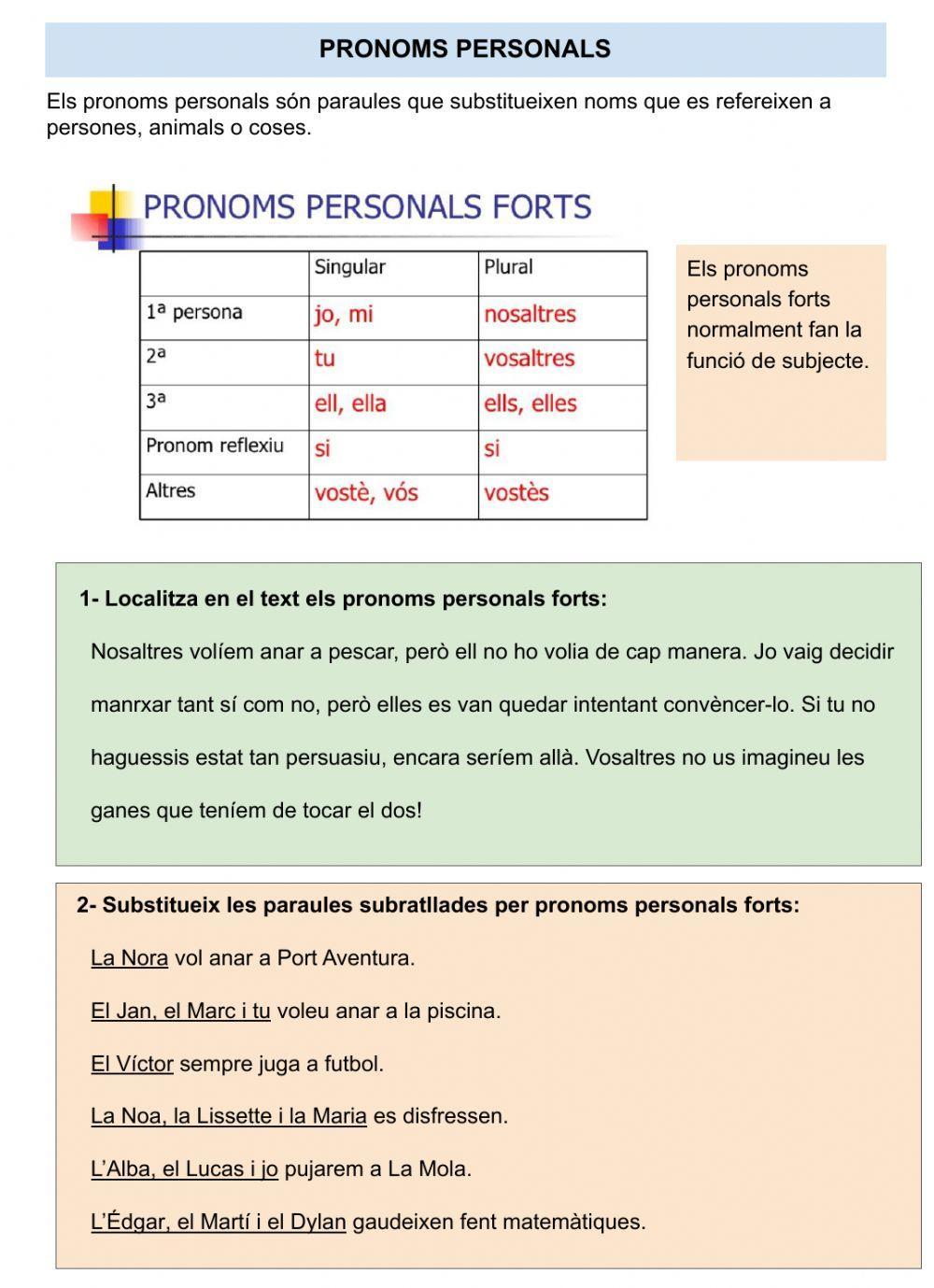 Pronoms personals forts