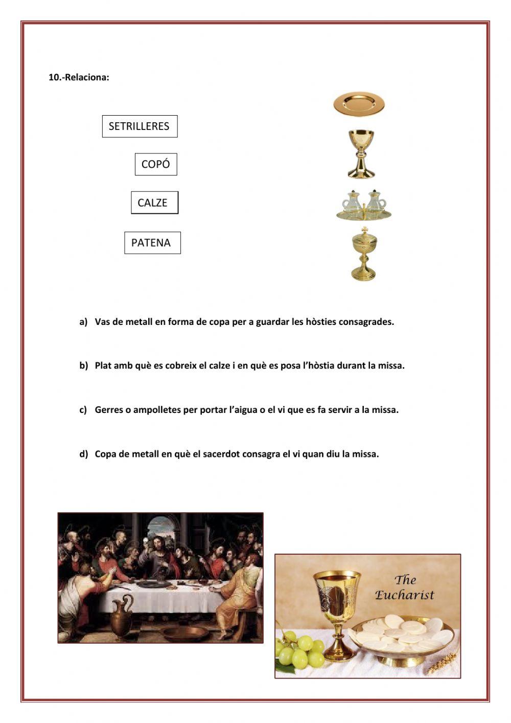 Posa't a prova: L'eucaristia