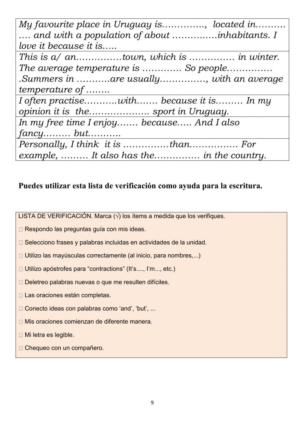 Unit 2 Places I would like to visit