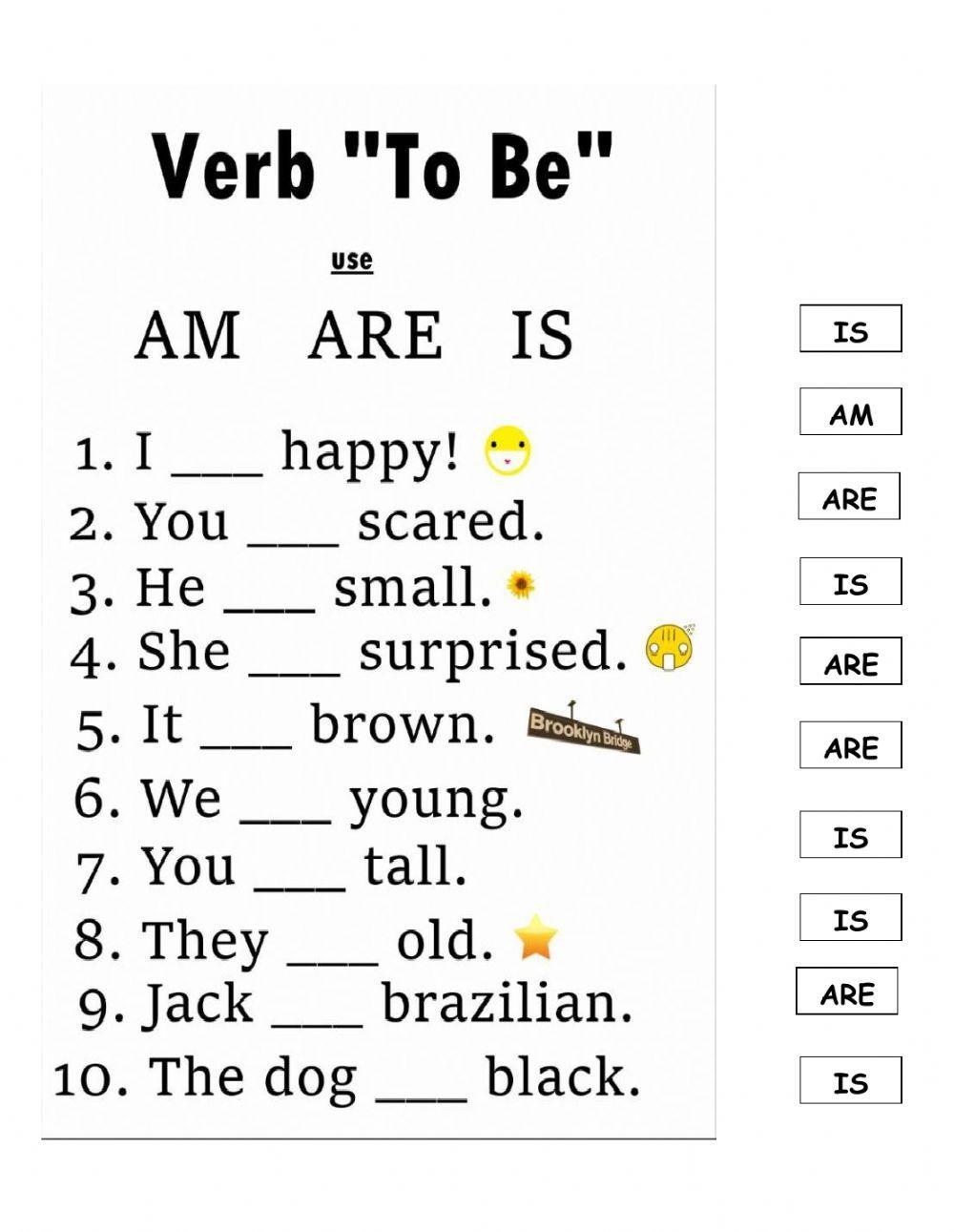 Verb TO BE - exercise1