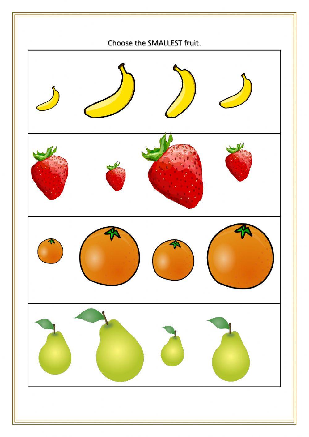 Choose the smallest fruit