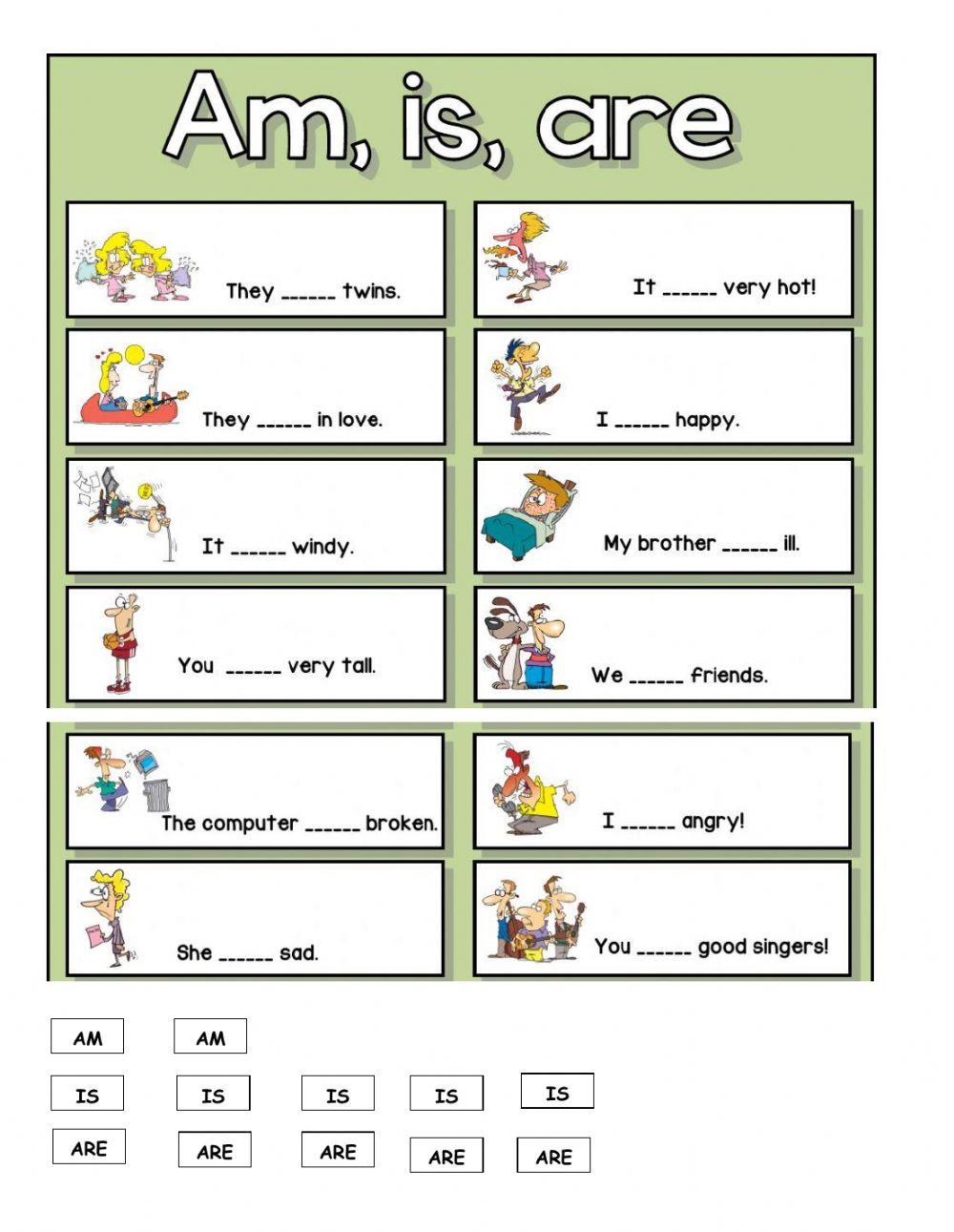 Verb TO BE - exercise2