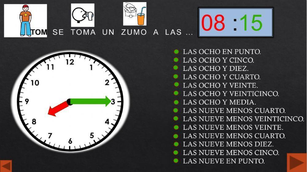Aprender la hora