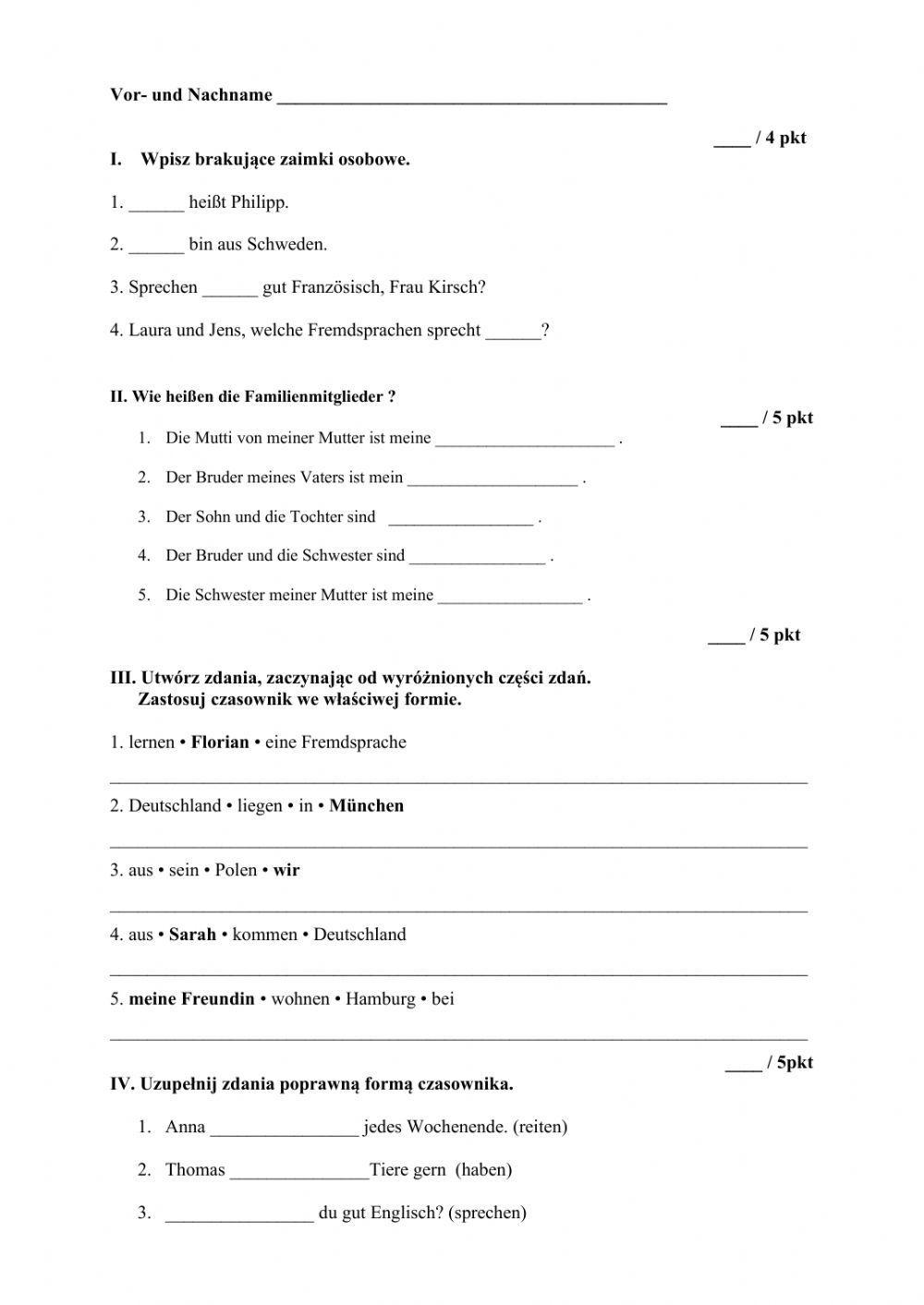 Konjugation der Verben