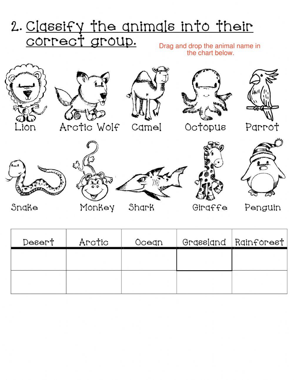 Animal Habitats- Wednesday