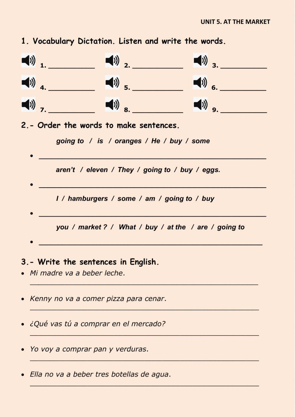 Grammar at the market