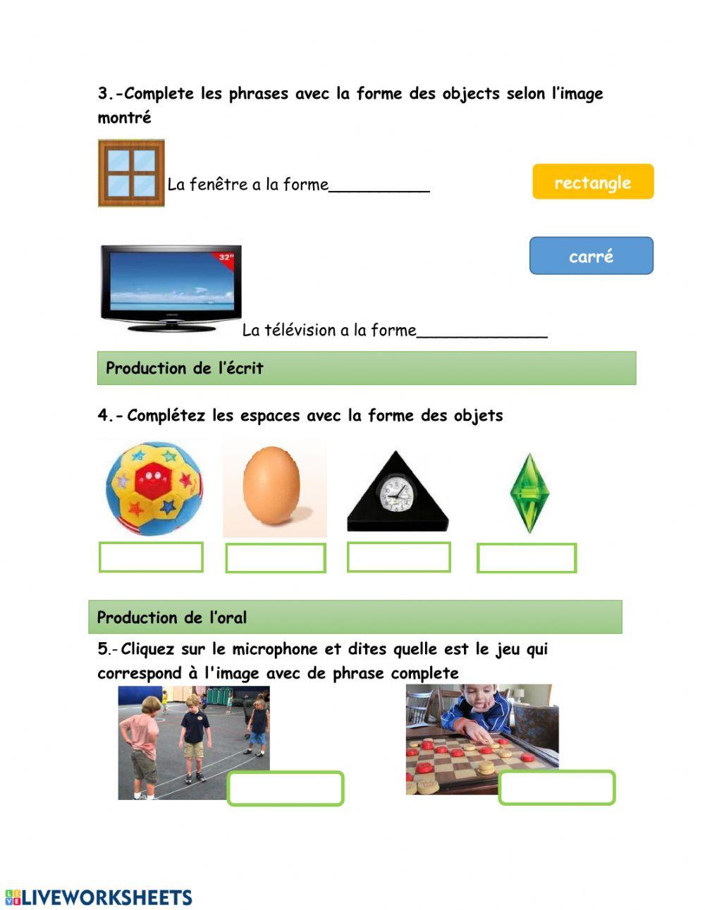 Test Les jeux traditionnels et les figures géométriques diferenciada