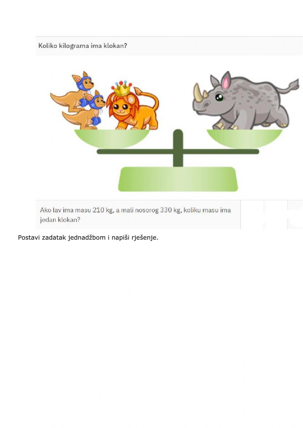 Linearne jednadžbe - vježbaI