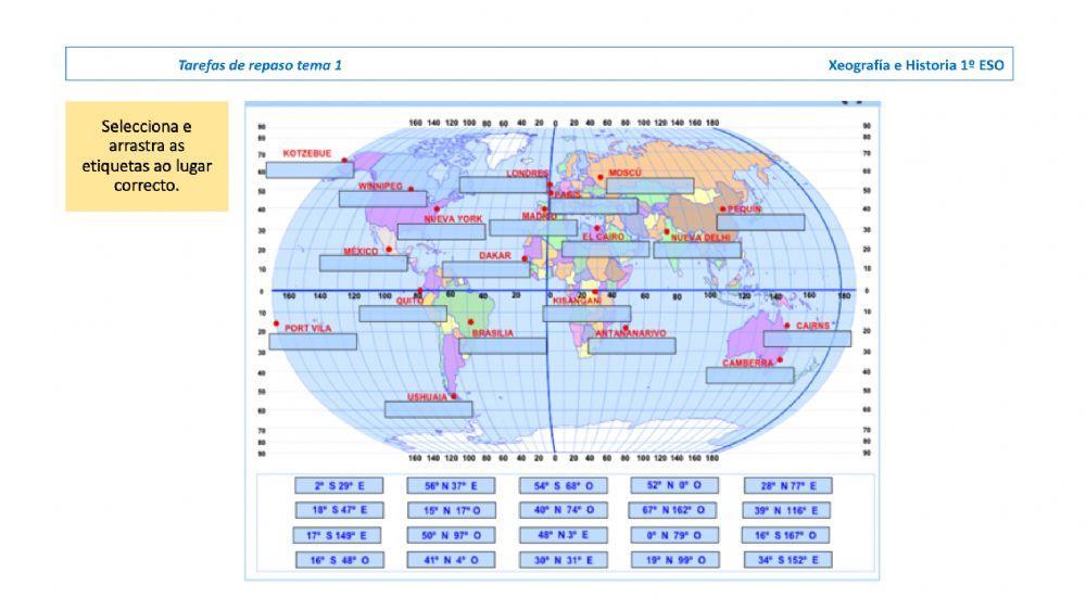 Tarefas de repaso tema 1. Xeografía e Historia