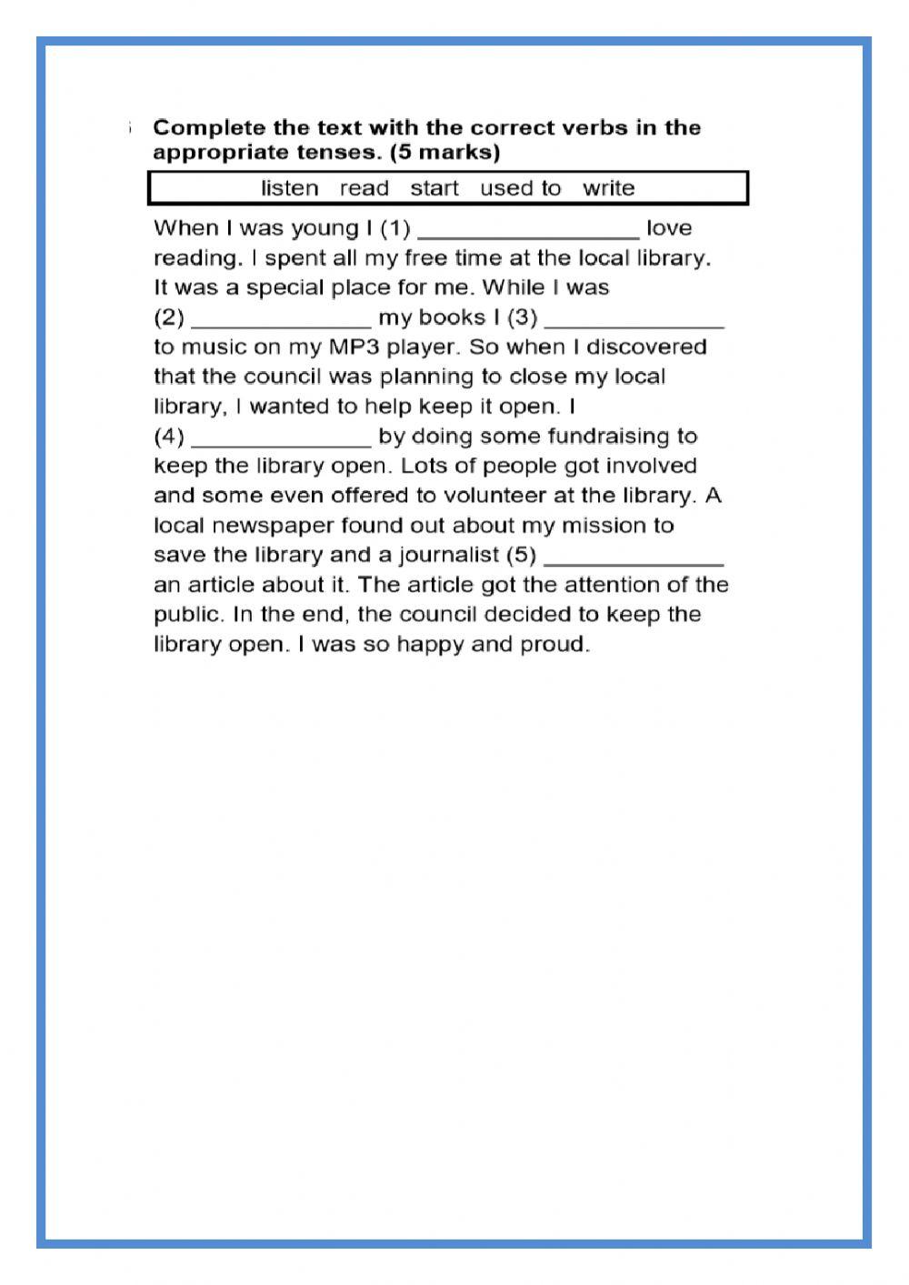 Past simple and past continuous. Present perfect simple and present perfect continuous.